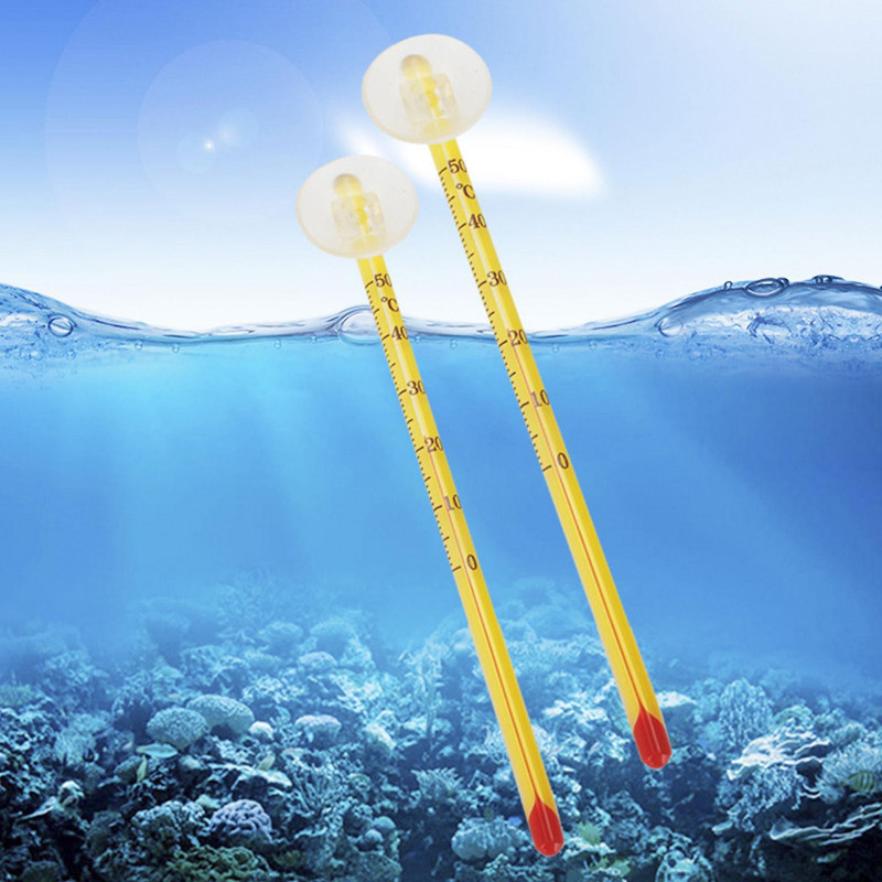 Glass Meter Water Temperature Gauge with Suction Cup for Marine Reptile Habitat