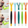 Three Sided Dog Toothbrush Reduce Tartar / Pet Cat Teeth Cleaning Oral Care