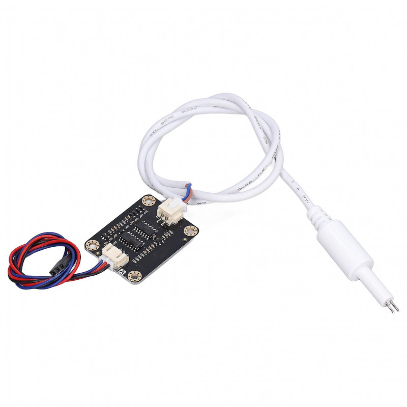 Water Conductivity Sensor PCB Water Monitoring Sensors Module with Waterproof Probe for Hydroponics