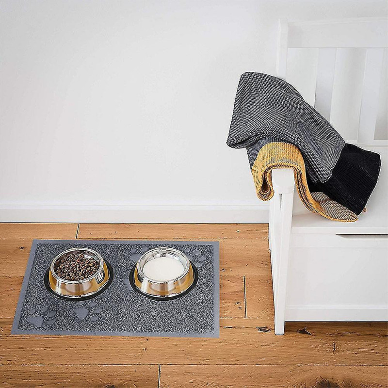 Cat Feeding Mat For Food And Water Bowls Machine Washable Waterproof
