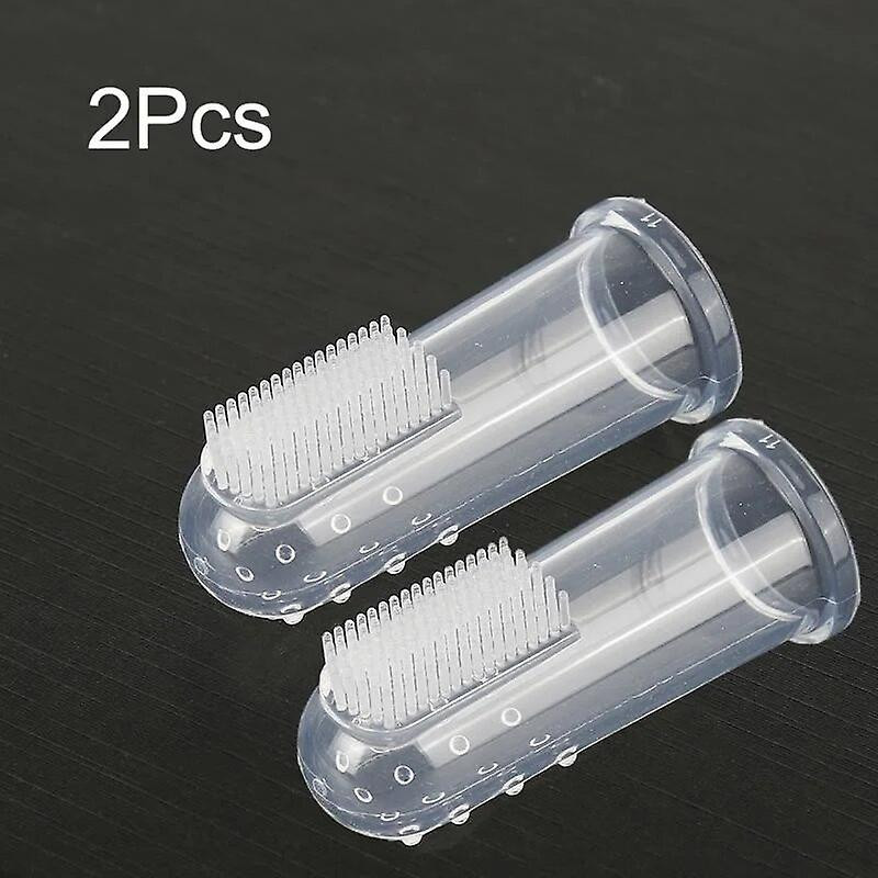 Cat Cleaning Supplies Super Soft Dog Toothbrushes Silica Gel Pet Finger Toothbrush Plush Dog Plus Bad Breath Care Tools
