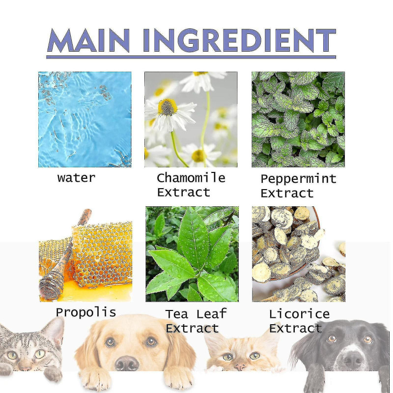 Oral Spray Dog and Cat Dental Care Bad Breath Treatment, Pet Breath Freshener Spray Care Cleaner