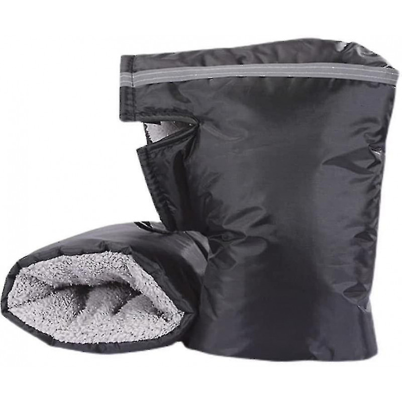 Gants de guidon de moto Manchons de vélo Coupe-vent Gants de cyclisme imperméables à l’eau Hiver Vélo chaud