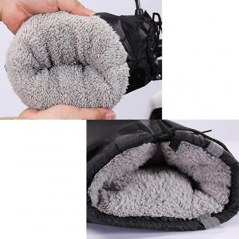 Gants de guidon de moto Manchons de vélo Coupe-vent Gants de cyclisme imperméables à l’eau Hiver Vélo chaud