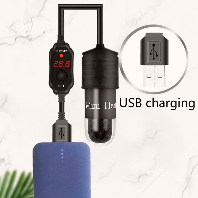 Aquarium Betta Heater Adjustable Temperature Digital Display For Mini Tanks