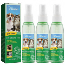 Pet Tooth Cleaning Spray Dog Oral Care Bad Teeth Breath Freshener Plaque Remove