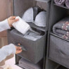 3 Shelves Hanging Closet Organizer With 1 Underwear/socks Drawer Divider Space Saver Foldable Cloth Storage Hanging Bag