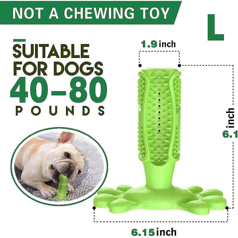 Dog Toothbrush Made Of Natural Rubber, Chew Toy For Teeth Cleaning, Dental Care, Puppy Training (shikai)