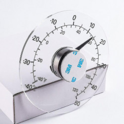 Thermomètre de fenêtre extérieure Stick sur Thermomètre de fenêtre circulaire pour thermomètre étanche de voiture [...]