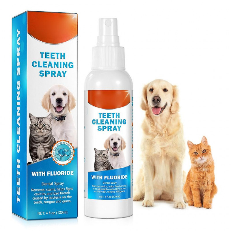Pet Freshen Breath Dental Spray for Dogs Cats No Brushing Dental Solution