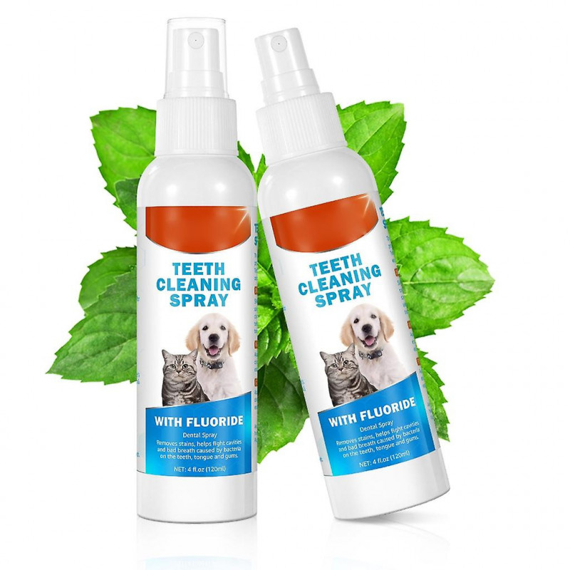 Pet Freshen Breath Dental Spray for Dogs Cats No Brushing Dental Solution