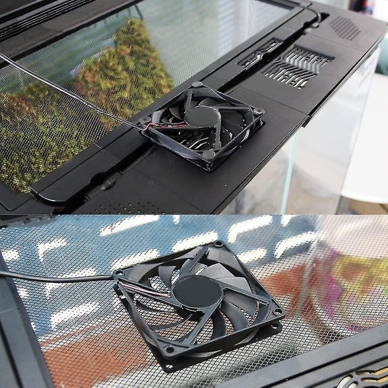Aquarium Cooling Fan, Fish Tank Heat Dissipation Fan Super Quiet Reptiles Terrarium Fan For Salt Fresh Water