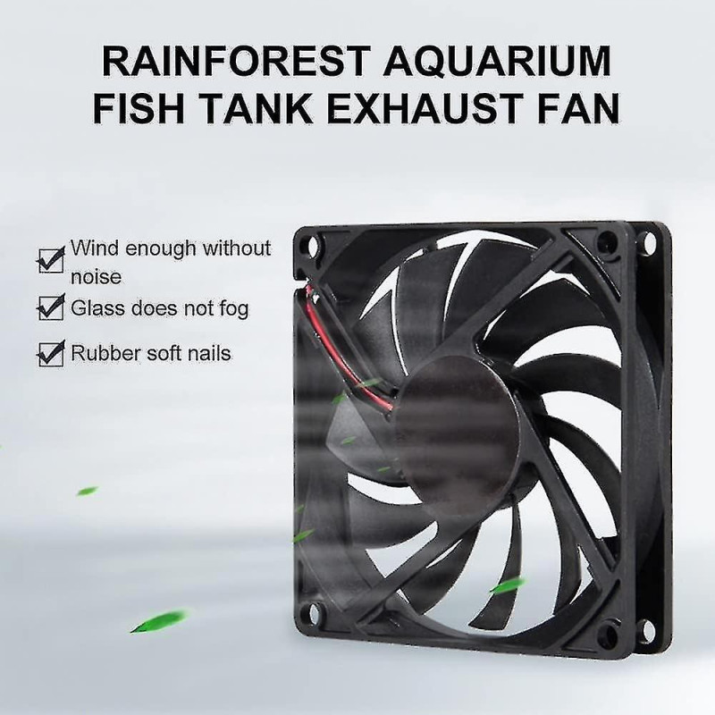 Aquarium Cooling Fan, Fish Tank Heat Dissipation Fan Super Quiet Reptiles Terrarium Fan For Salt Fresh Water