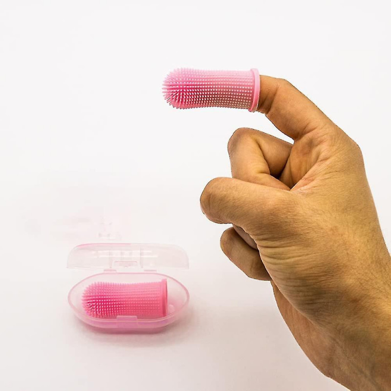 2 Pcs Pet Toothbrush Silicone Finger Brush Cat Toothbrush Dog Toothbrush Easy To Clean Tee Yj5-2