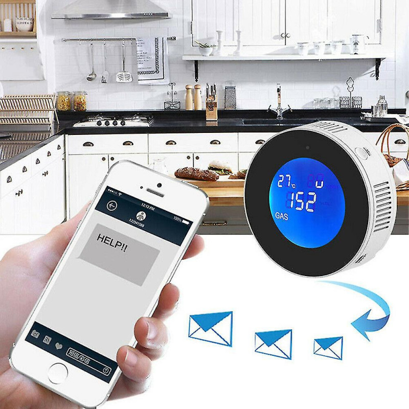 Wifi Détecteur de fuite de gaz naturel Détection Alarme Détecteur de gaz Lcd Capteur de température pour une vie [...]