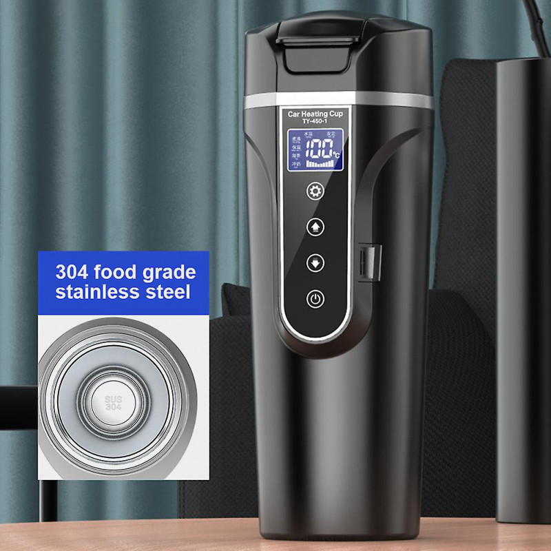 12V/24V Digital Car Heating Cup with Temperature Control Intelligent Heating Kettle 500ML Thermal Car Mug [...]