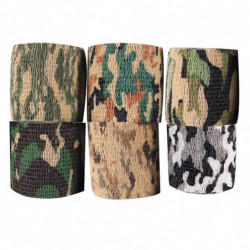 Kaesi6pcs Self-adhesive Outdoor Stretch Camo Camouflage Tape Bandage Hunt Rifle Wrap