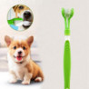 Dog Toothbrush Puppy Teeth Brush Three Head Tartar Oral Care Tool(2Pcs)