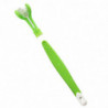 Dog Toothbrush Puppy Teeth Brush Three Head Tartar Oral Care Tool(2Pcs)
