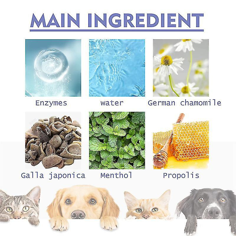 2pcs 30ml Pet Oral Cleanse Spray Dogs Cats Teeth Clean Deodorant Prevent Calculus