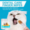 50Pcs/Box Pet Finger Wipes Non-irritating Gentle Cotton Pet Cat Dog Dental Care Finger Wipes Daily