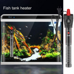 Fish Tank Heater Temperature Adjustable Digital Display Waterproof with Indicator Light Heating Fish