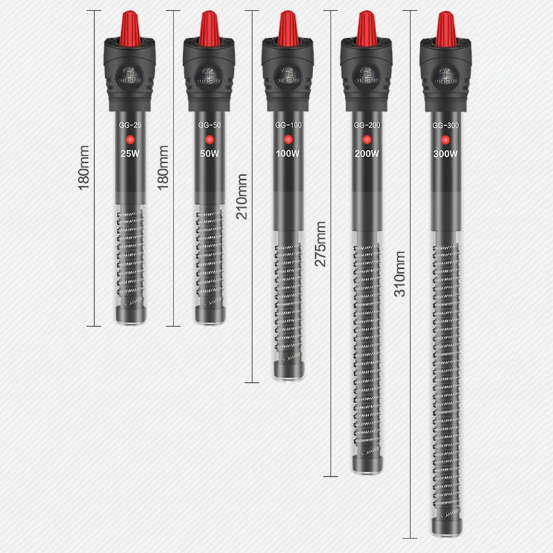 Fish Tank Heater Temperature Adjustable Digital Display Waterproof with Indicator Light Heating Fish
