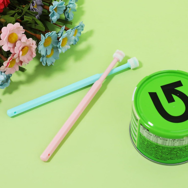 2 Pack Small Dog & Cat Toothbrush,360 Degree Soft Silicone Pet Toothbrush Care Dog Oral Hygiene