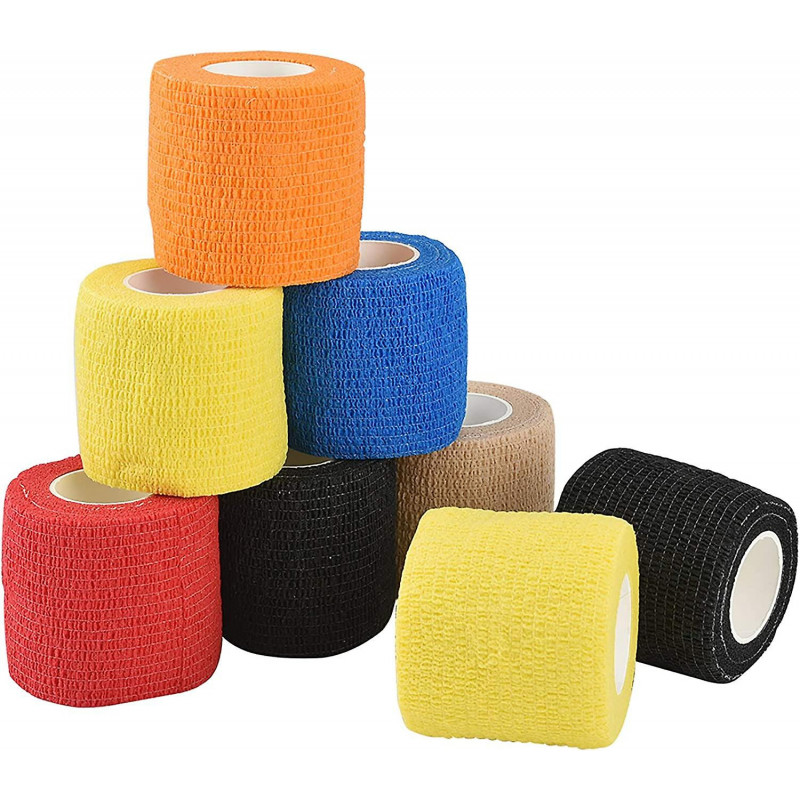 5PCS Self Adherent Bandage, Pet Vet Wrap bulk stretch Tape for Wrist, Ankle Sprains & Swelling(style 1)