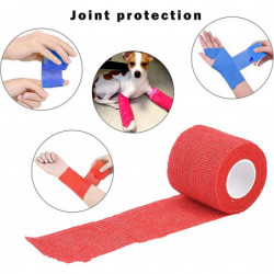 5PCS Self Adherent Bandage, Pet Vet Wrap bulk stretch Tape for Wrist, Ankle Sprains & Swelling(style 1)