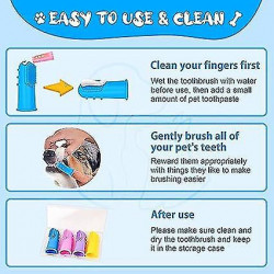 4 Pieces Dog Toothbrush, 360 Silicone Pet Toothbrush For Cleaning Teeth, Dental Care, Finger Dog Toothbrush For [...]
