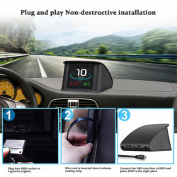P10 Universal LCD Car Digital GPS OBD Monitor High Clarity HUD Display Gauge