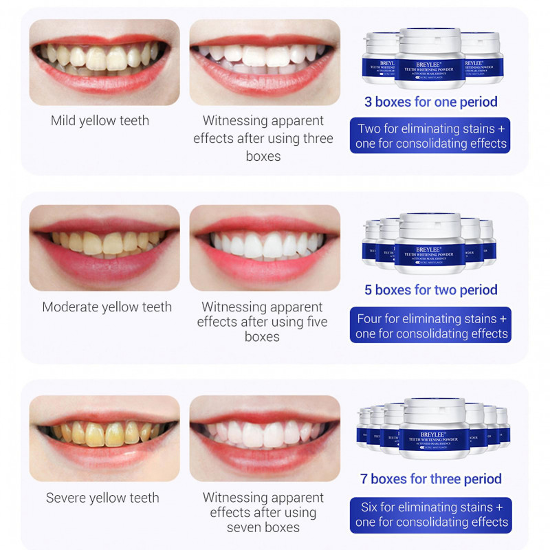 BREYLEE Teeth Cleaning Brightening Powder Stains Removal Oral Hygiene Care Toothpaste