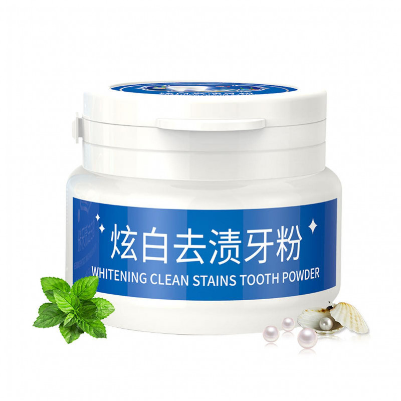 30g Whitening Tooth Powder Removes Stains Brightening Oral Care Teeth Cleaning Fresh Breath Powder for Home