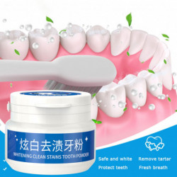 30g Whitening Tooth Powder Removes Stains Brightening Oral Care Teeth Cleaning Fresh Breath Powder for Home