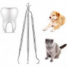Pet Tooth Scaler Cleaning Set, 3 Pcs Stainless Steel Tartar Remover Plaque Remover For Dogs Cats