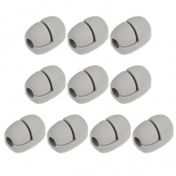 Three-hole Wire Fixer 10 PCS Cable Holder Cord Clip Earphones Wired Computer Organizer Tpr White
