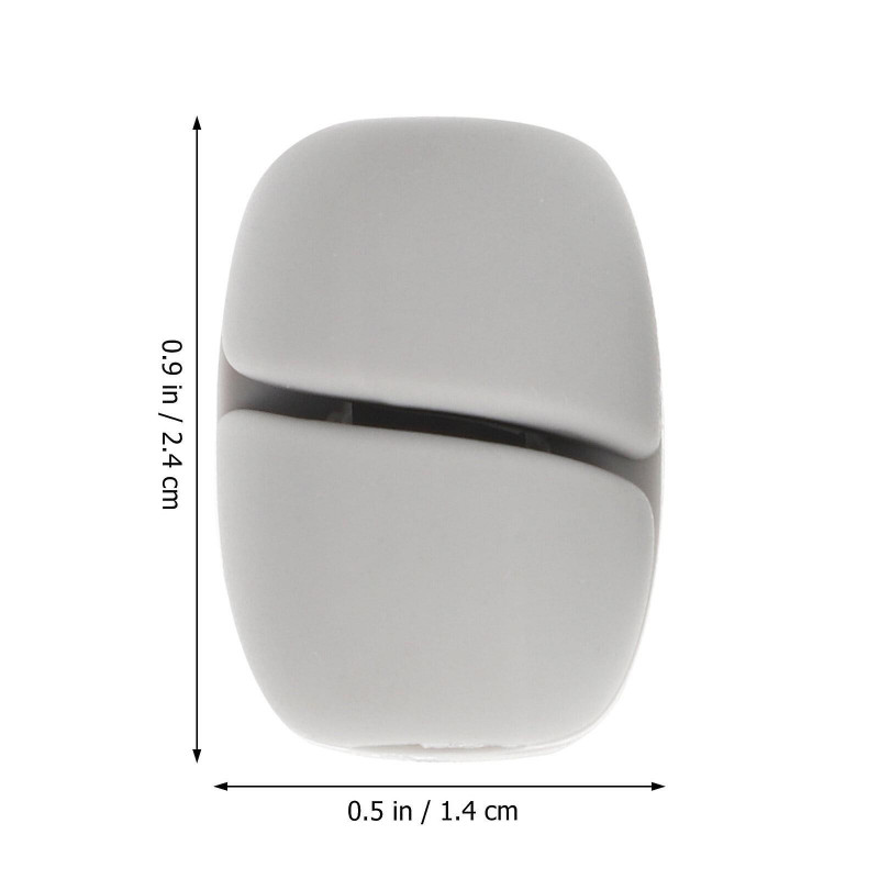 Three-hole Wire Fixer 10 PCS Cable Holder Cord Clip Earphones Wired Computer Organizer Tpr White