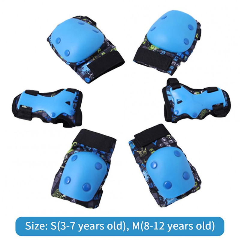 6pcs Outdoor Cycling Protective Gear Set Elbow Knee Pads Gift For Kids Bike