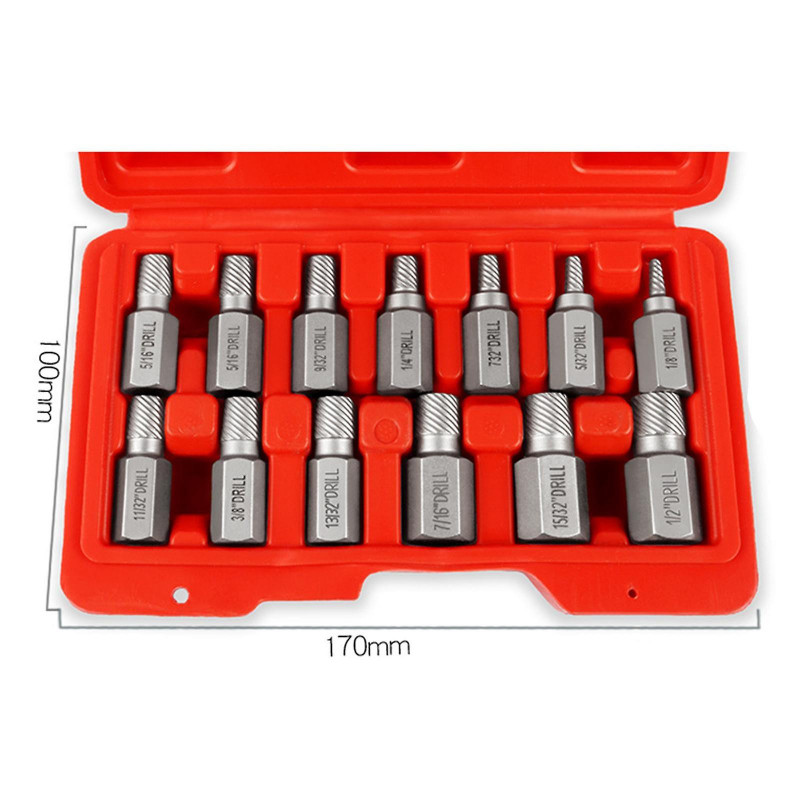 13 Pieces Bolt Extractor Kits Hex Head for Automobile Repair Car Maintenance