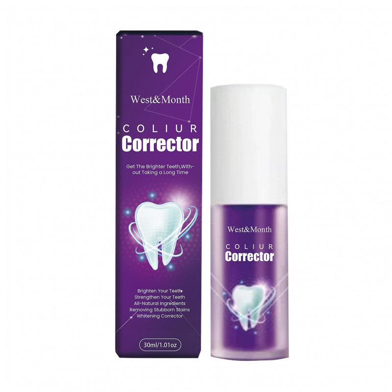 Dentifrice blanchissant violet Renforcer le nettoyage des dents Blanchisseur Fournitures de soins des dents