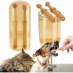 1PC Teeth Whitening Dog Cat Silicone Soft Toothbrush Oral Care Puppy Toothbrush