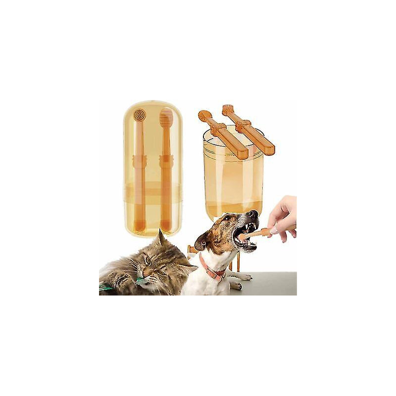 1PC Teeth Whitening Dog Cat Silicone Soft Toothbrush Oral Care Puppy Toothbrush