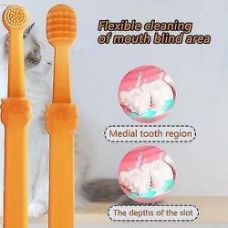 1PC Teeth Whitening Dog Cat Silicone Soft Toothbrush Oral Care Puppy Toothbrush