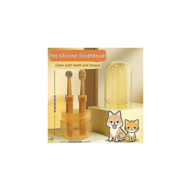 1PC Teeth Whitening Dog Cat Silicone Soft Toothbrush Oral Care Puppy Toothbrush