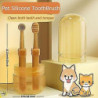 1PC Teeth Whitening Dog Cat Silicone Soft Toothbrush Oral Care Puppy Toothbrush