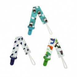 3pcs Cartoon Baby Pacifiers Leashes Holder Portable