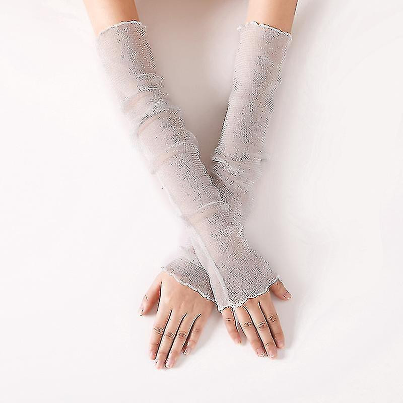 Femme Protection Solaire Glace Soie Bras Manche et Housse de Pied Double Usage