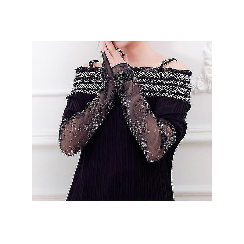 Femme Protection Solaire Glace Soie Bras Manche et Housse de Pied Double Usage