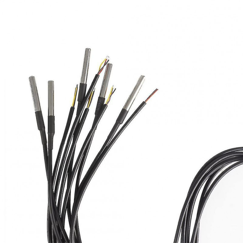 5pcs Waterproof Ds18b20 Temperature Sensor, Digital Temperature Thermal Cable Temperature (-55- +1